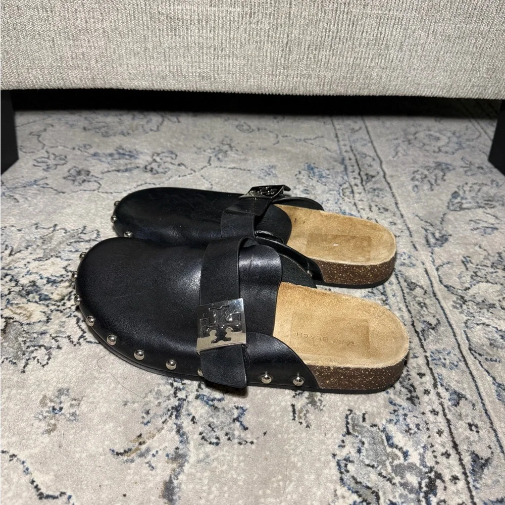 Tory Burch Mellow Studded Mule Black